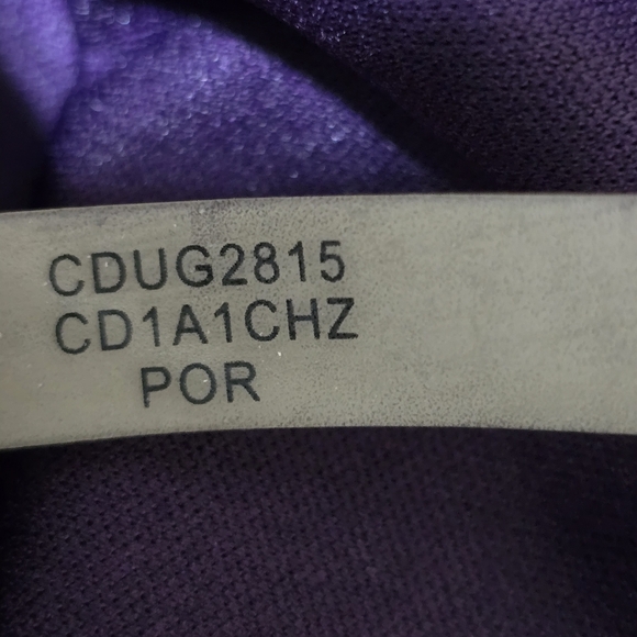 CALVIN KLEIN size 6 Stretch Zip Ruched One Shoulder Embellished Dress Purple - Picture 16 of 16